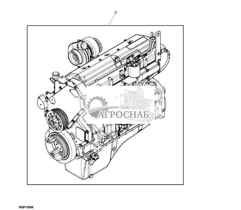 9901 Укомплектованный двигатель 